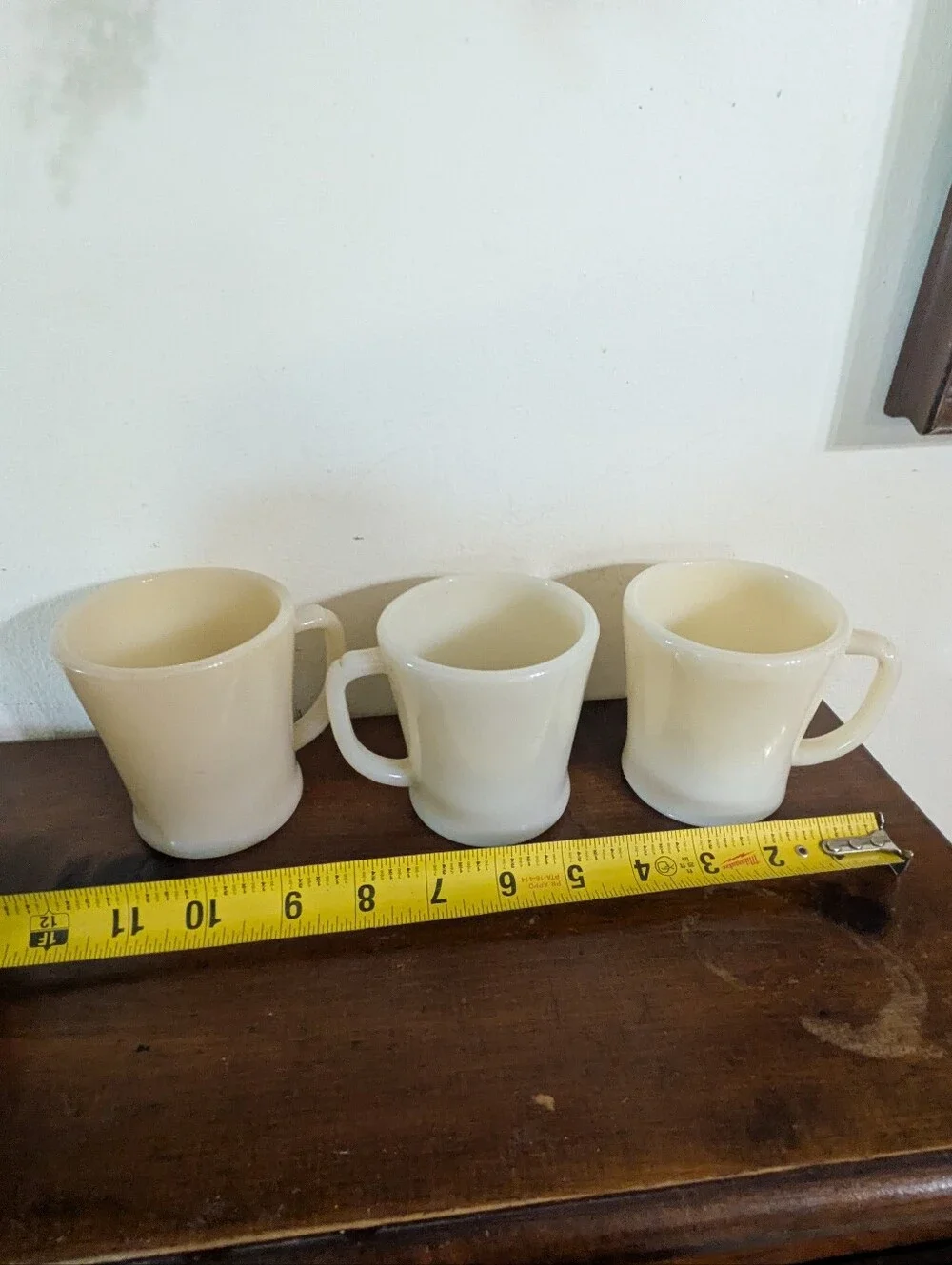 Vintage Fire King Milk Glass D-Handle Coffee Mugs - Set of 3 Antique Anchor Hock